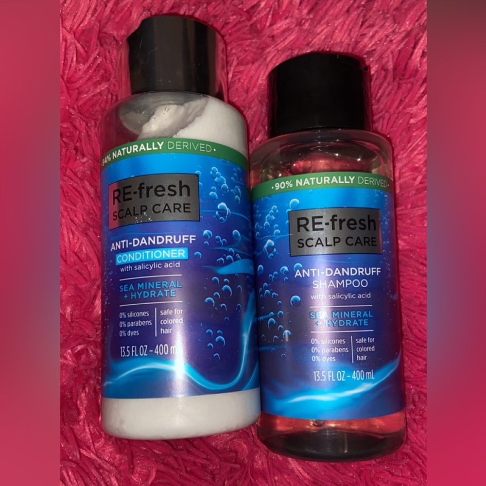 re fresh scalp care anti dandruff shampoo and conditioner pack